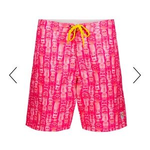 Aloha Marina men’s board surf shorts Diamond Head pink Sz 30 new small trunks